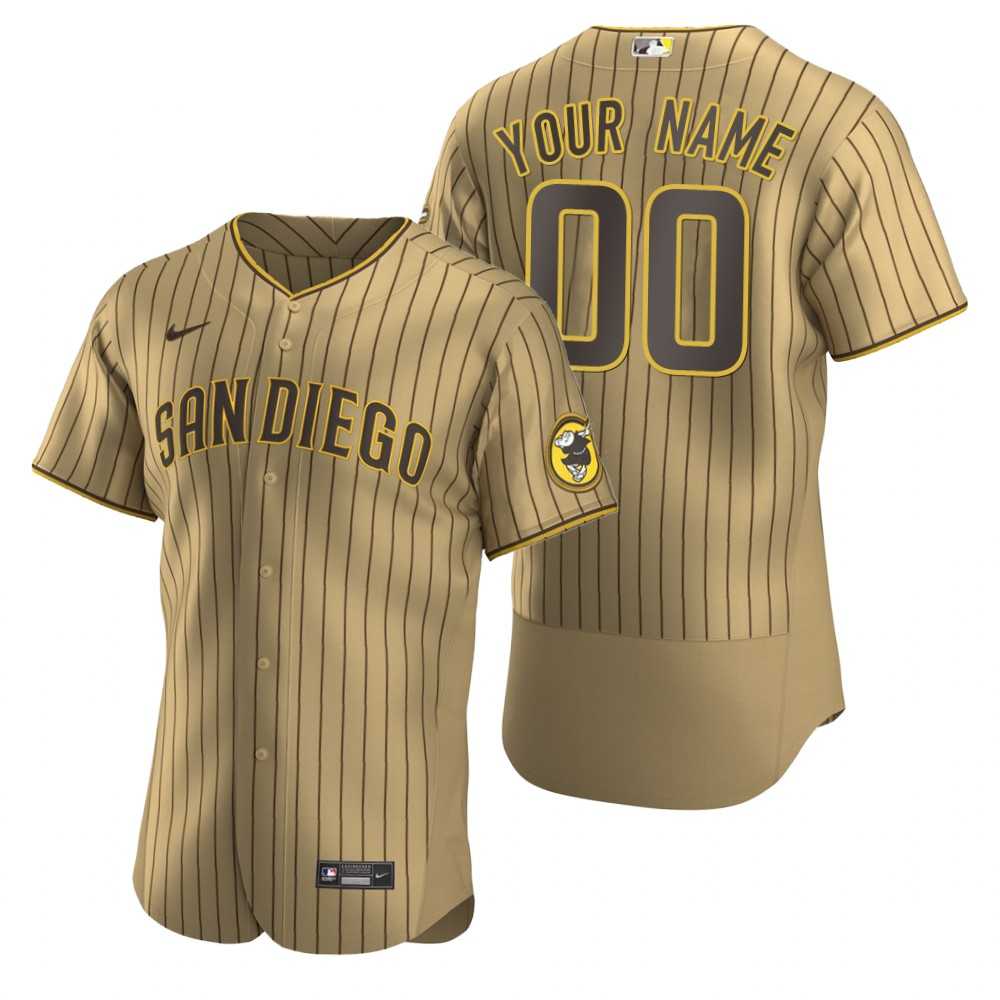 San Diego Padres Customized Nike Tan Brown Stitched MLB Flex Base Jersey,We sell and wholesale San Diego Padres Customized Nike Tan Brown Stitched MLB Flex Base Jersey on line form chian!